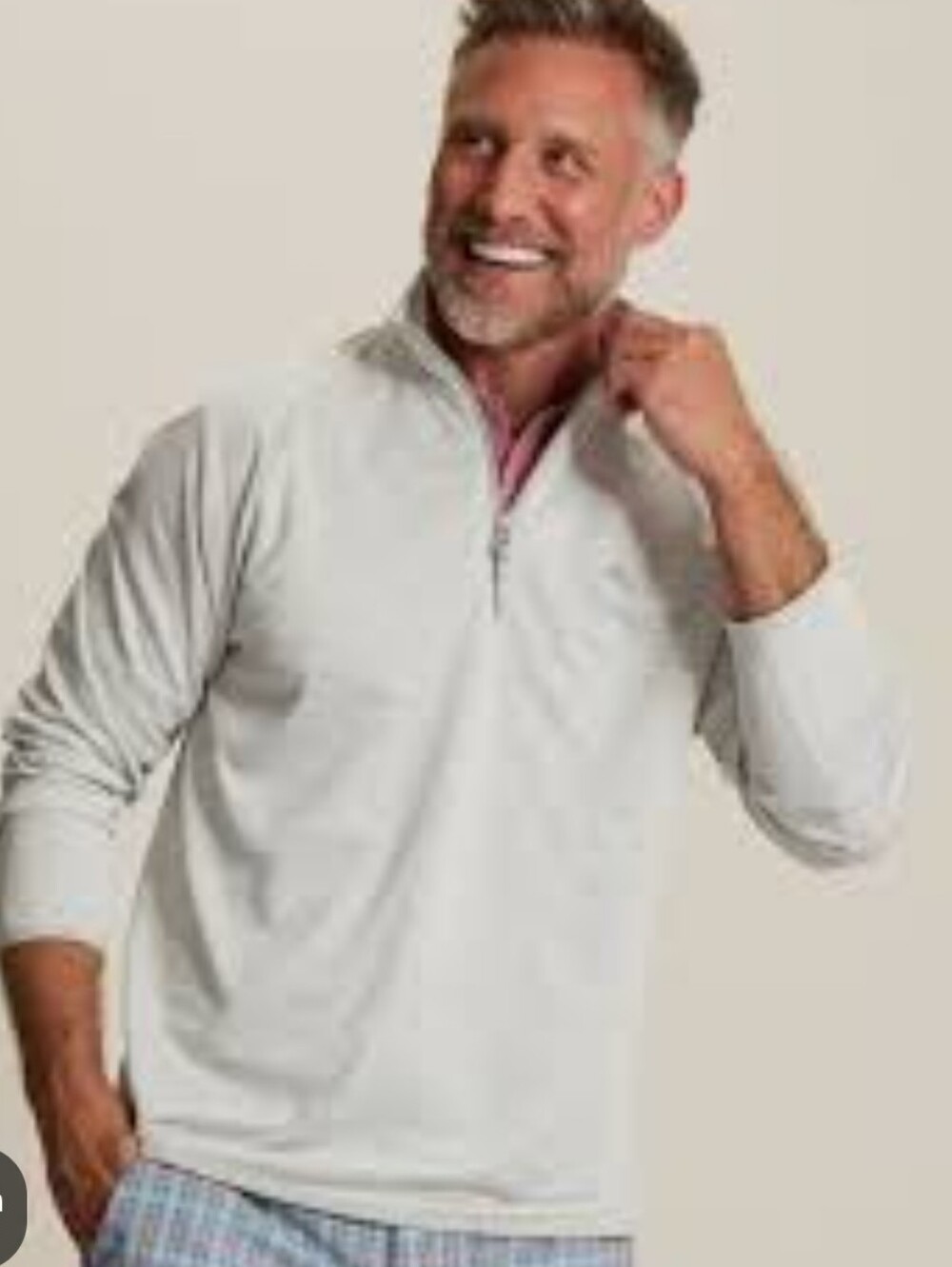 Tommy Bahama Cream Quarter-Zip Pullover